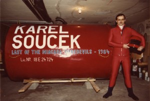 Karl Soucek by barrel